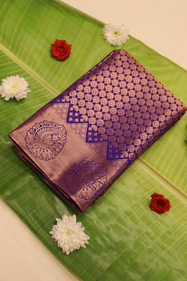 PNBS-01 Blue Banarasi Saree