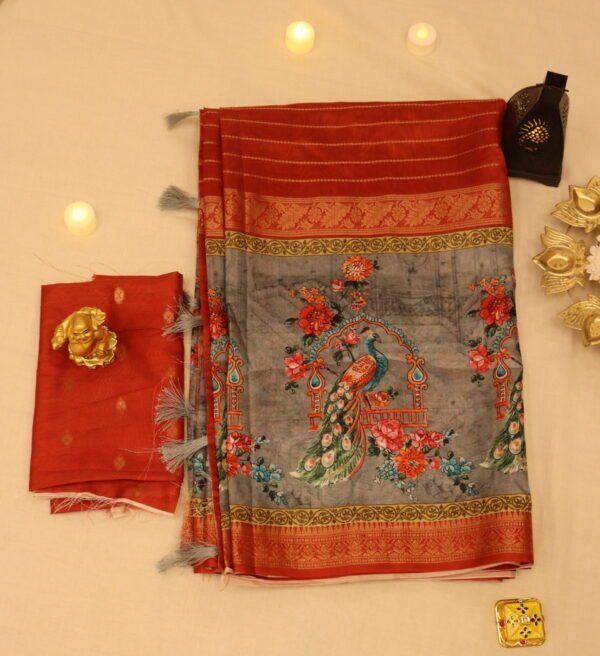 PNFAS-01 Maroon Fancy Art Silk Saree