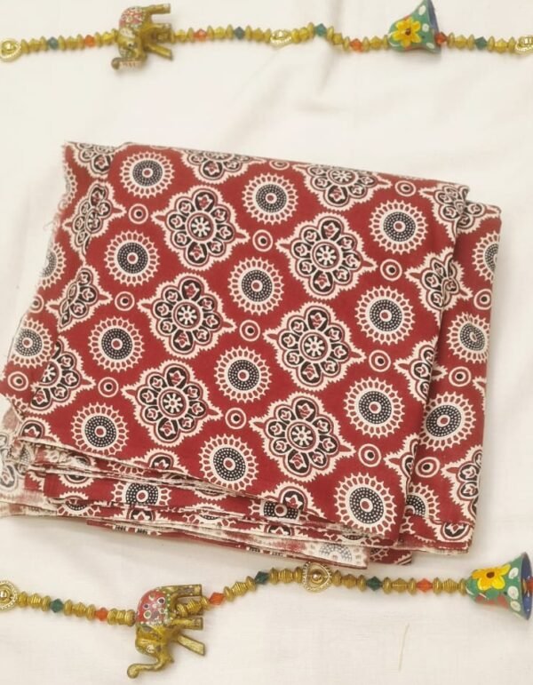 PNFAB-05 Red & Black block Print / 1mtr