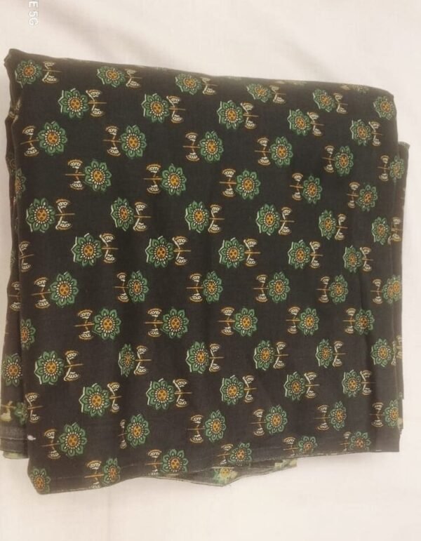 PNFAB-20 Bottle Green Flower Fabric / 1mtr