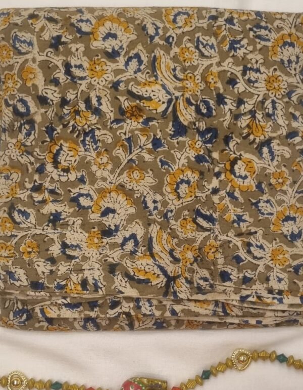 PNFAB-09 Black kalamkari Fabric / 1mtr